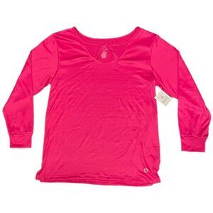 BRAND NEW WOMEN'S SIZE 2X PRO PLAYER FESTIVAL FUCHSIA CUTOUT V-NECK TOP